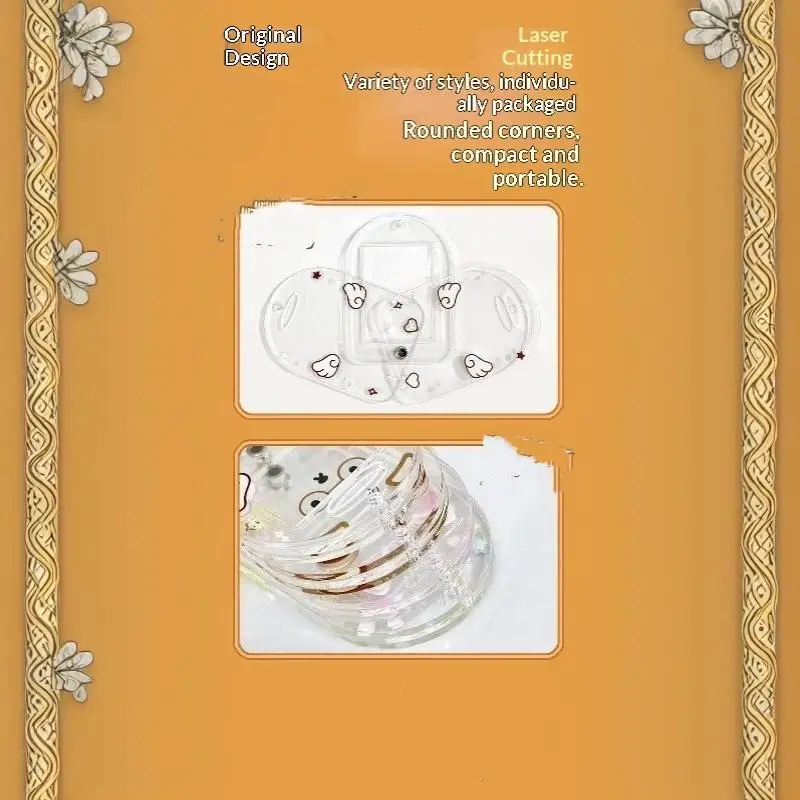 Niedlicher Cartoon-Acryl-Fotoschlüsselanhänger, Mini 1-Zoll Idol-Fotokartenhalter, Taschenanhänger, dekorativer Schlüsselring für Fans – Detail 6