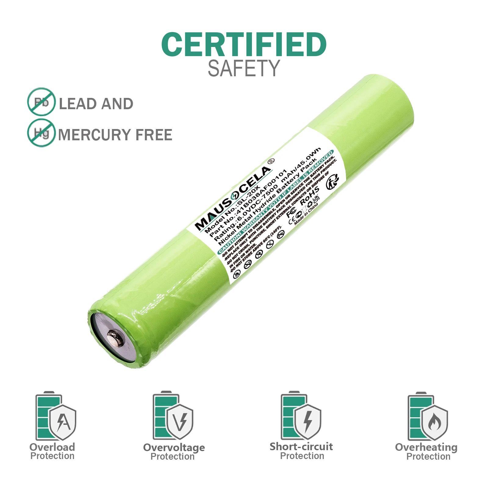 Flashlight Battery For MAGLITE:IMT-3500D,RL1019,2019 Mag Charger Lights,ARXX075,40070149,MA5,ML500,N38AF001A,RX1019,9032,ARXX235