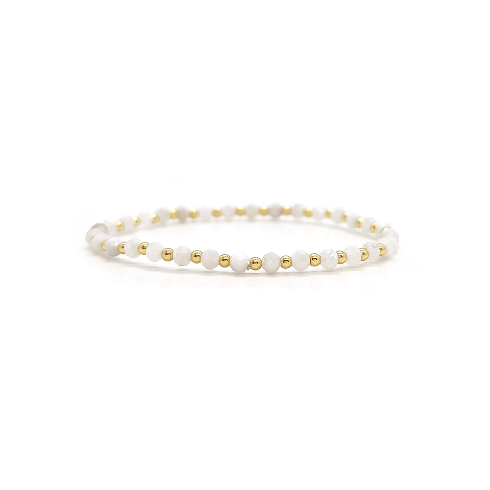 Vlen Boho-Perlenarmband für Damen, bunte Stretch-Armbänder aus Naturstein, trendige Mode, zierlicher Schmuck, Sommer, Strandurlaub – Detail 16