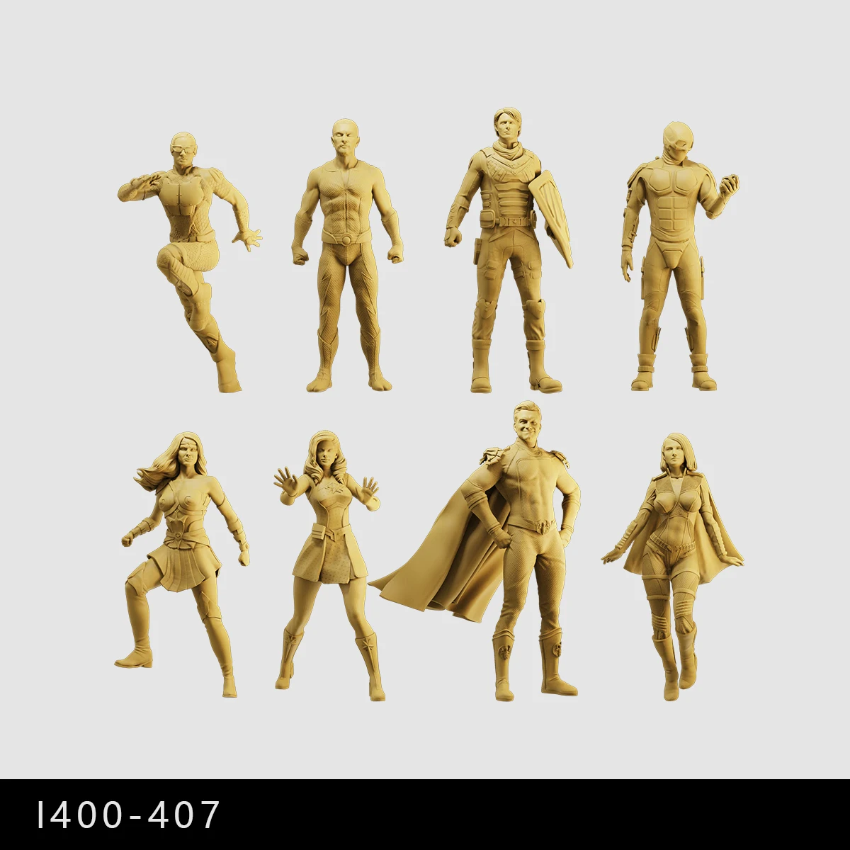 

3D Print 1/64 1/43 Male Female Soldiers Role Figures Miniatures Model Figurine Mini Doll Creative Scene Prop Display Decoration