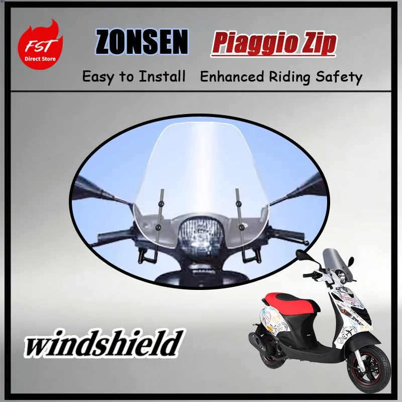 

FOR Compact Front Windscreen Small Retro Windshield for Piaggio ZIP Zongshen Ideal Modified Accessory for Motorbike