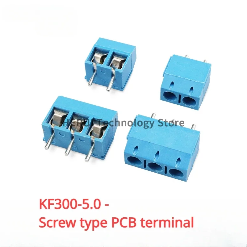 

Wire connector KF301-5.0 screw type PCB wiring terminal spacing 5.0MM connector 2P 3P blue