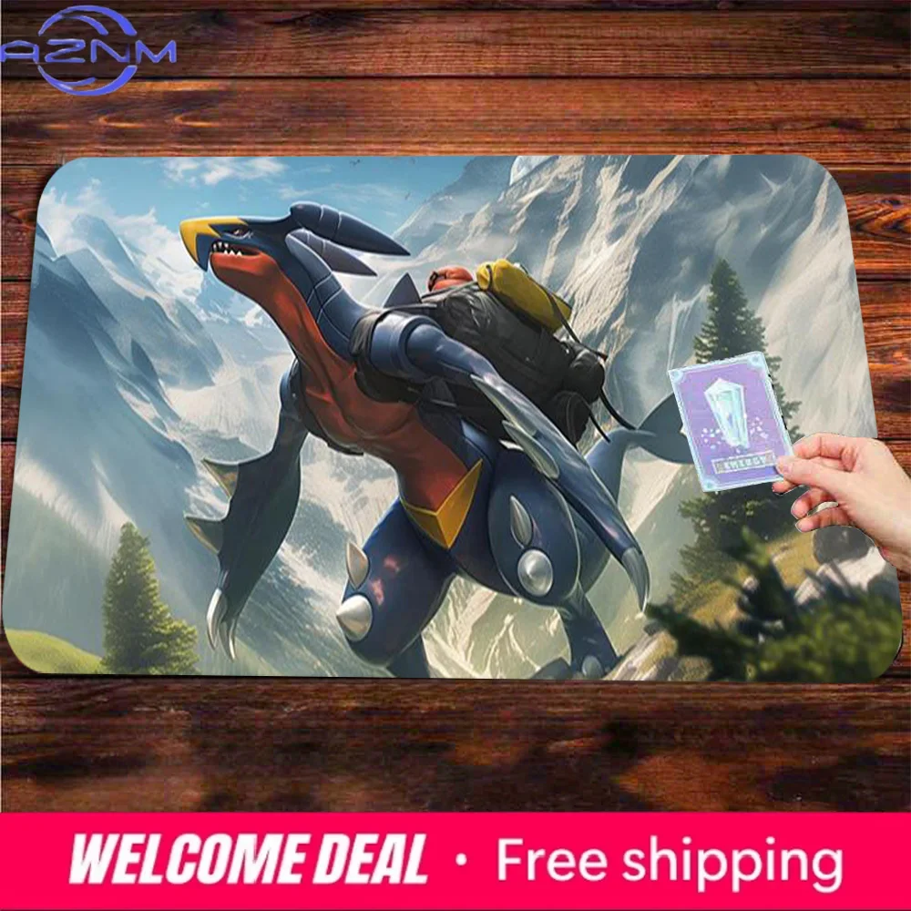 Garchomp Mountain Adventure Non-Slip Washable Gaming Desk Mat