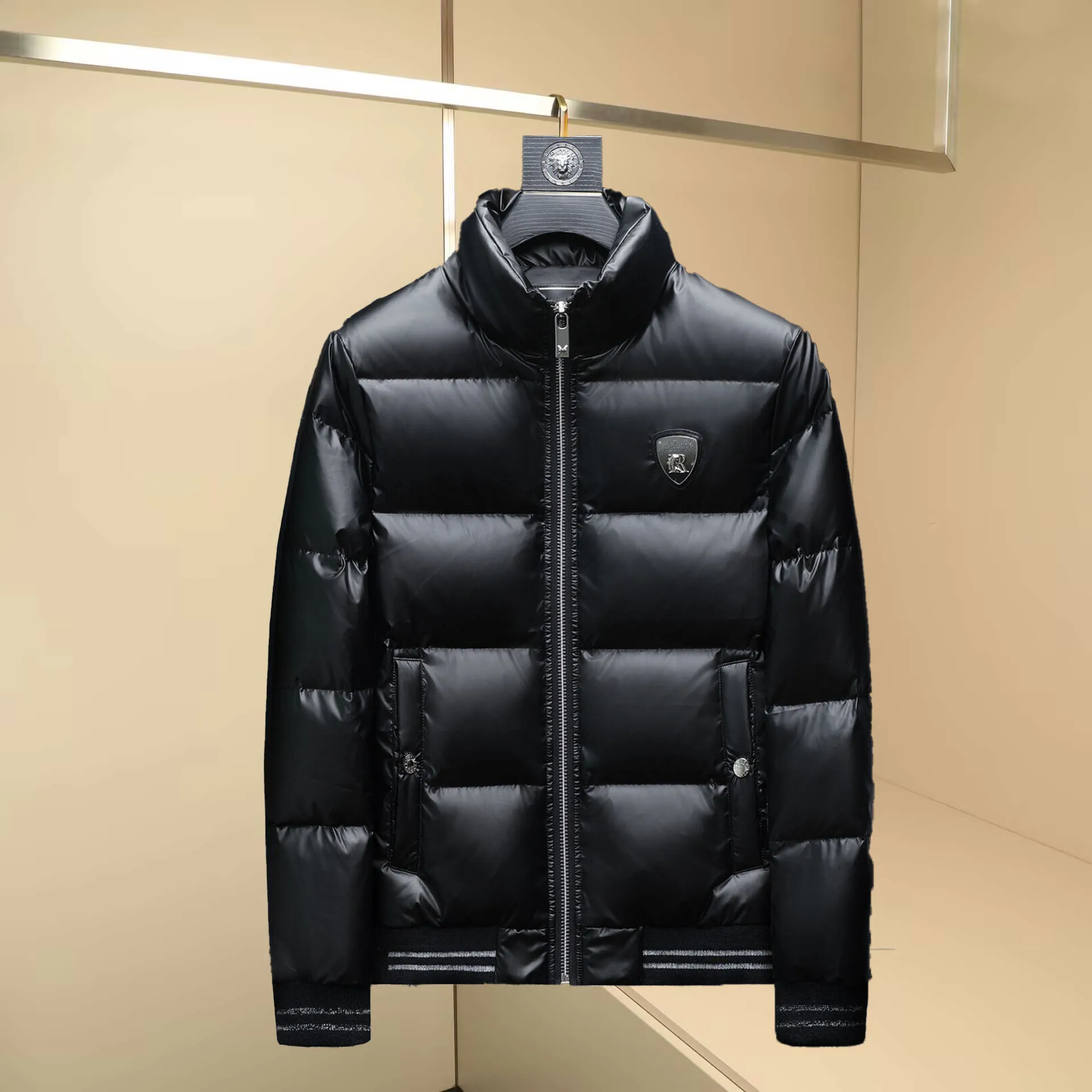 

Зима 2025, новинка Sle, мужская теплая ветрозащитная водонепроницаемая яркая поверхность Du down Jaet, универсальная верхняя одежда для улицы