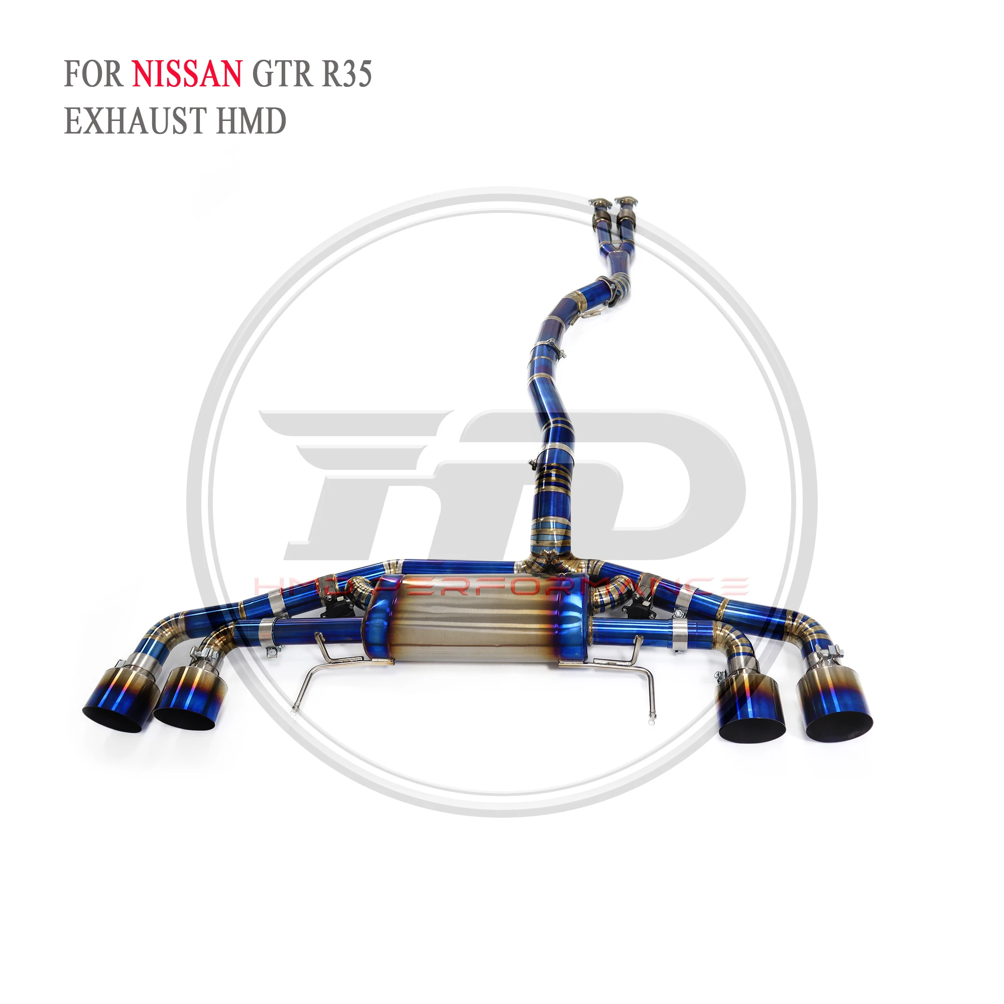 HMD Titanium Exhaust System Performance Catback For Nissan GTR R35 3.8T  With Y Pipe Electronic Valve