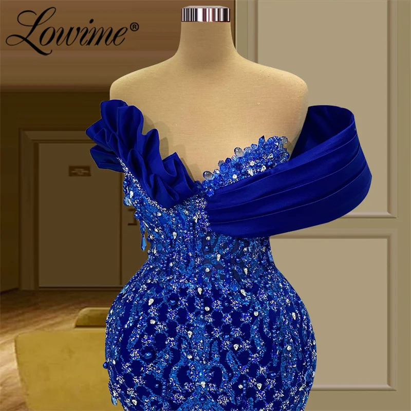 Azul Royal Crystals Vestidos de festa, Ocasião formal, Vestido de noite, Custom Made Long Prom Robes, 2022, Lowime