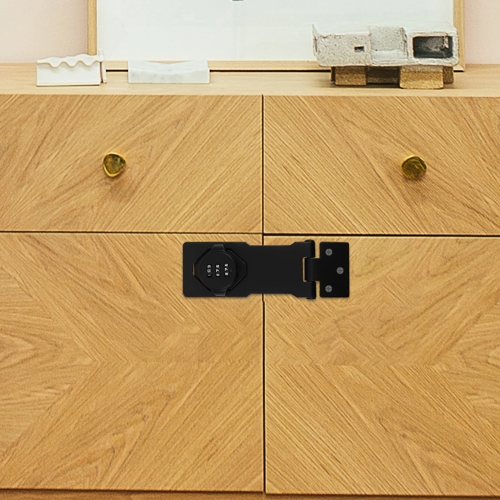 

Anti theft Password 4.5 Inch 3 Hole Dull Black Cabinet Lock Mechanical Door Locks for Drawer Storage Security Lock