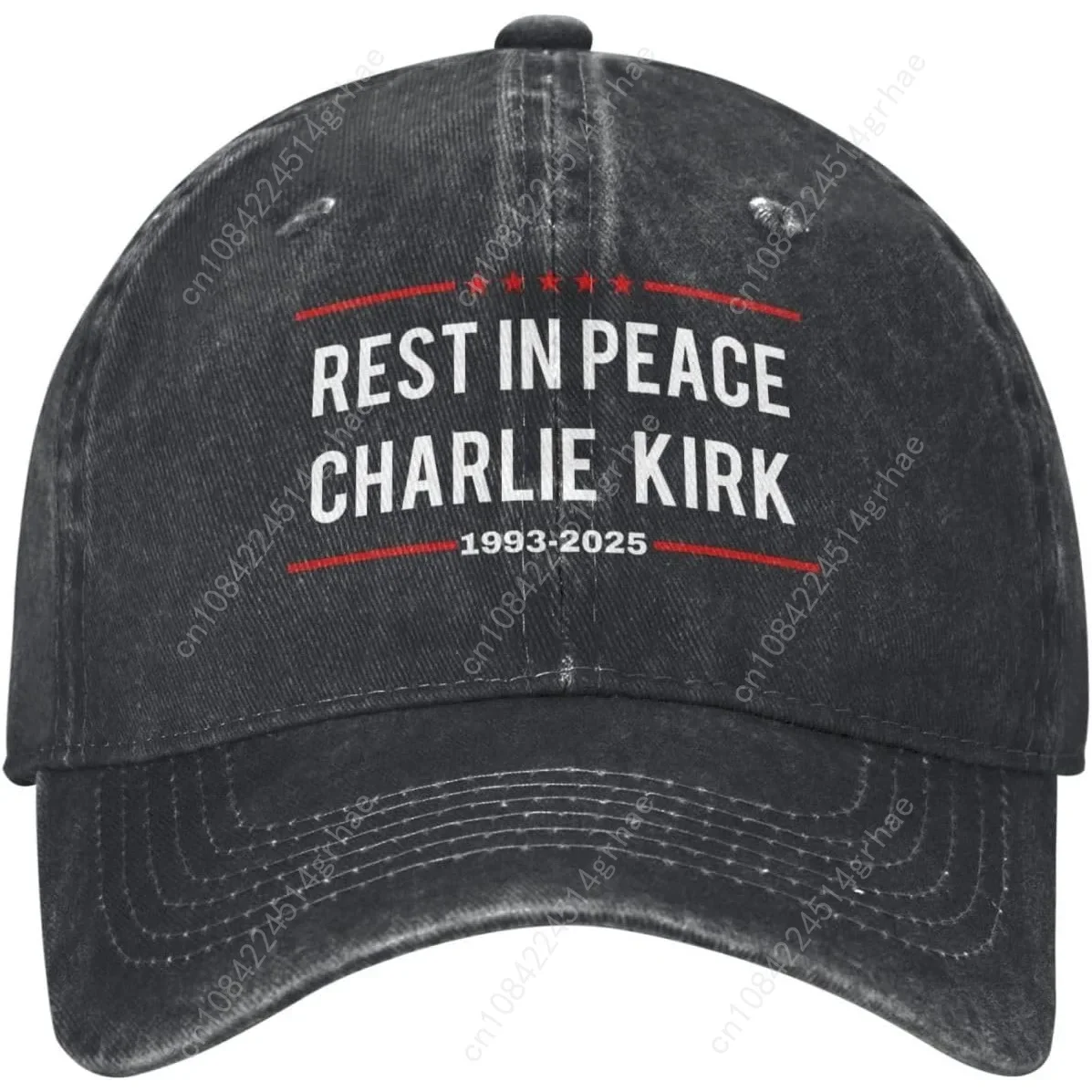 

Rest in Peace Charlie Kirk Hats Republican Memorial Tribute Charlie 1993 2025 Denim Cap