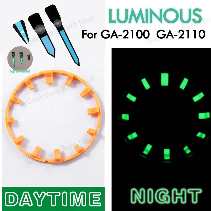 

Luminous Hour Marker For GA2100 GA2110 Scale Ring Index DIY Watch Modification Dial Watch for GA-2100 Refit Mod Kit Accessories