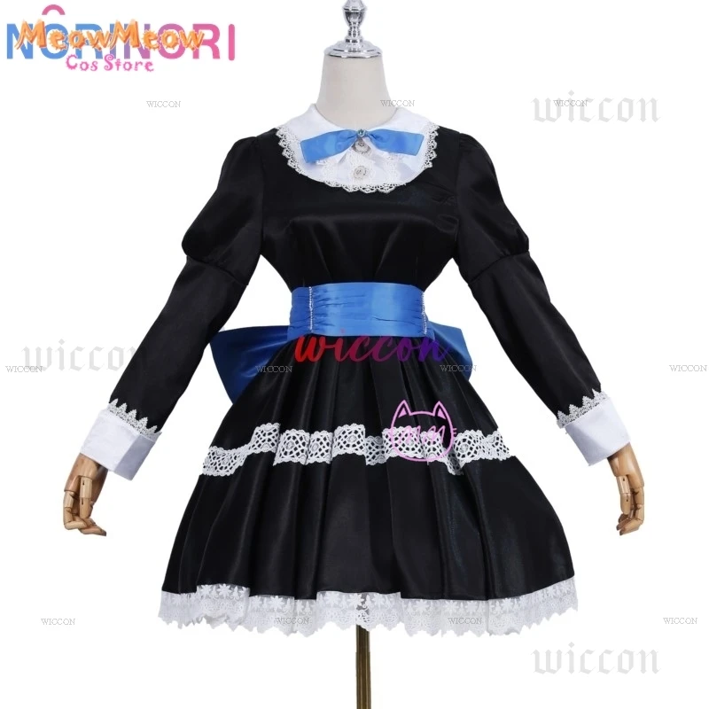 Panty & Stocking With Garterbelt Younger Sister Anarchy Stocking Cosplay Costume Gothic Maid Lolita Dress Wig Long Socks