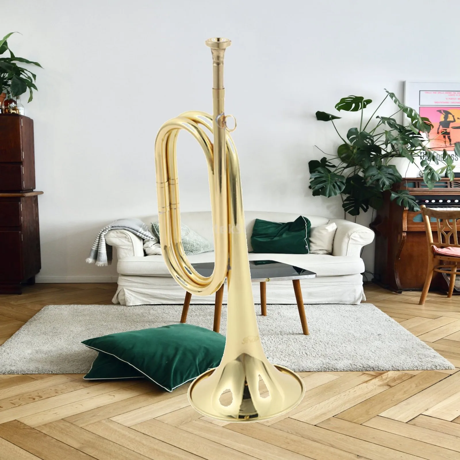 Trumpet Scout Bugle Music Instrument Western Winds Instrument Musical Tool for Beginner Children Adults