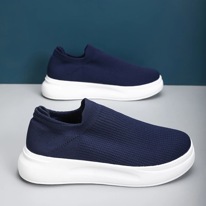

Men Casual Shoes Soft Mesh Lightweight Walking Shoes Women 2025 New Flat Bottomed Outdoor Fitness Lazy Sneakers