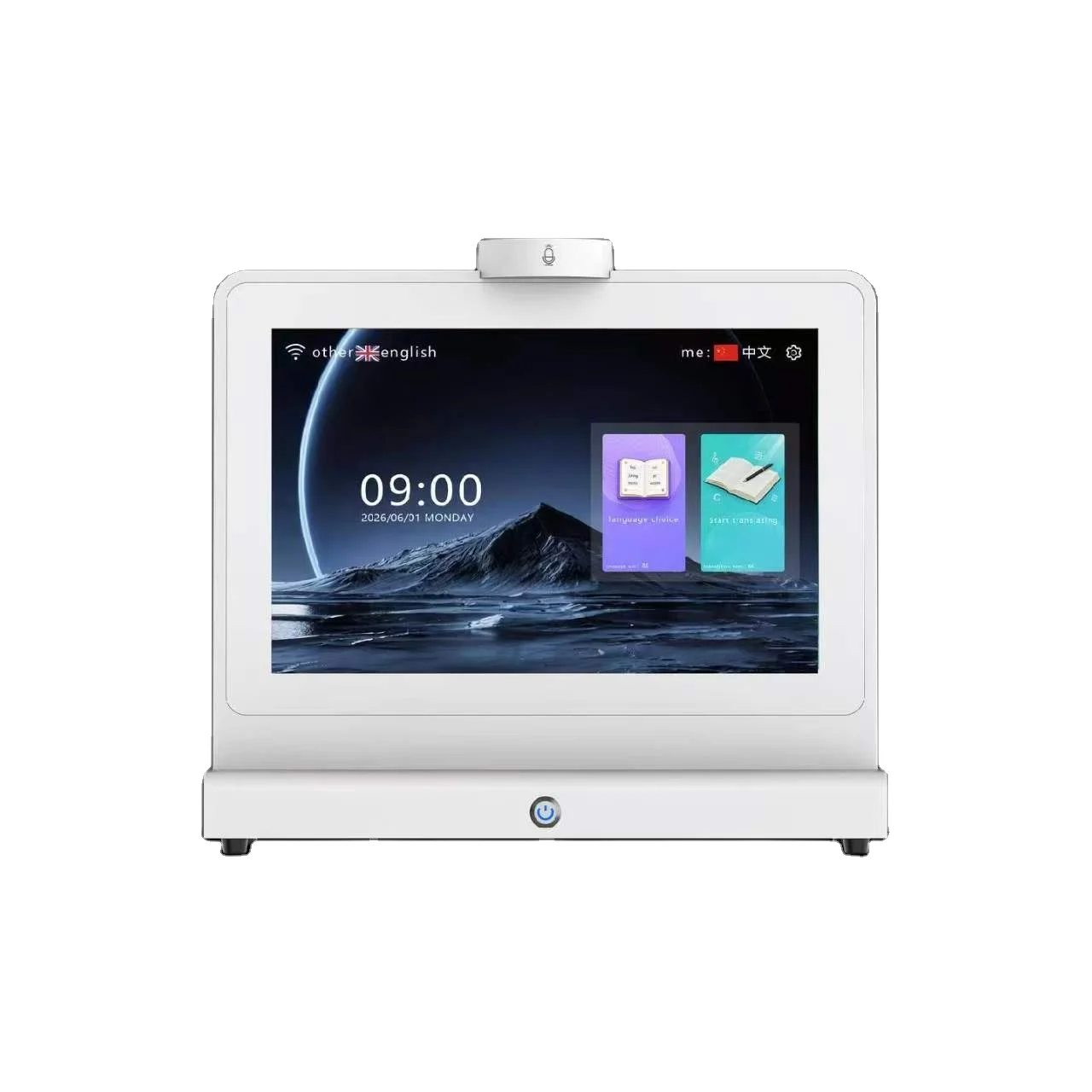 Smart Self-Service Multilingual 37-Language IPS 10.1-inch Touchscreen Wi-Fi Enabled Dual Real-Time Translator Airports Hospitals