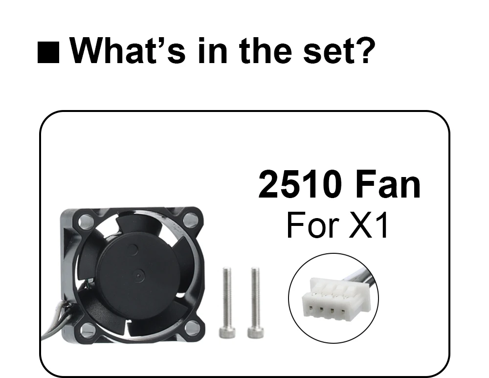 Trianglelab 2510 Mini-Lüfter 5V mit Kabel, Hot-End-Kühler für P1P P1S X1 X1C TZ Conch Hotend 3D-Drucker-Heizung – Detail 5