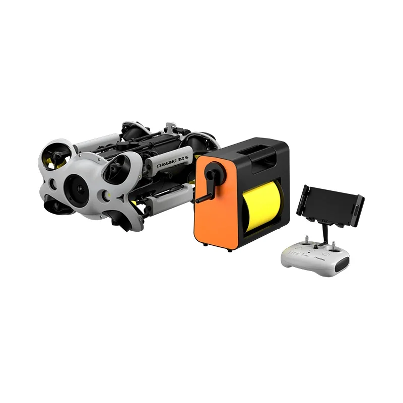 Chasing M2 S 200M Underwater Drone ROV with a 4K UHD Professional Diving Equipment