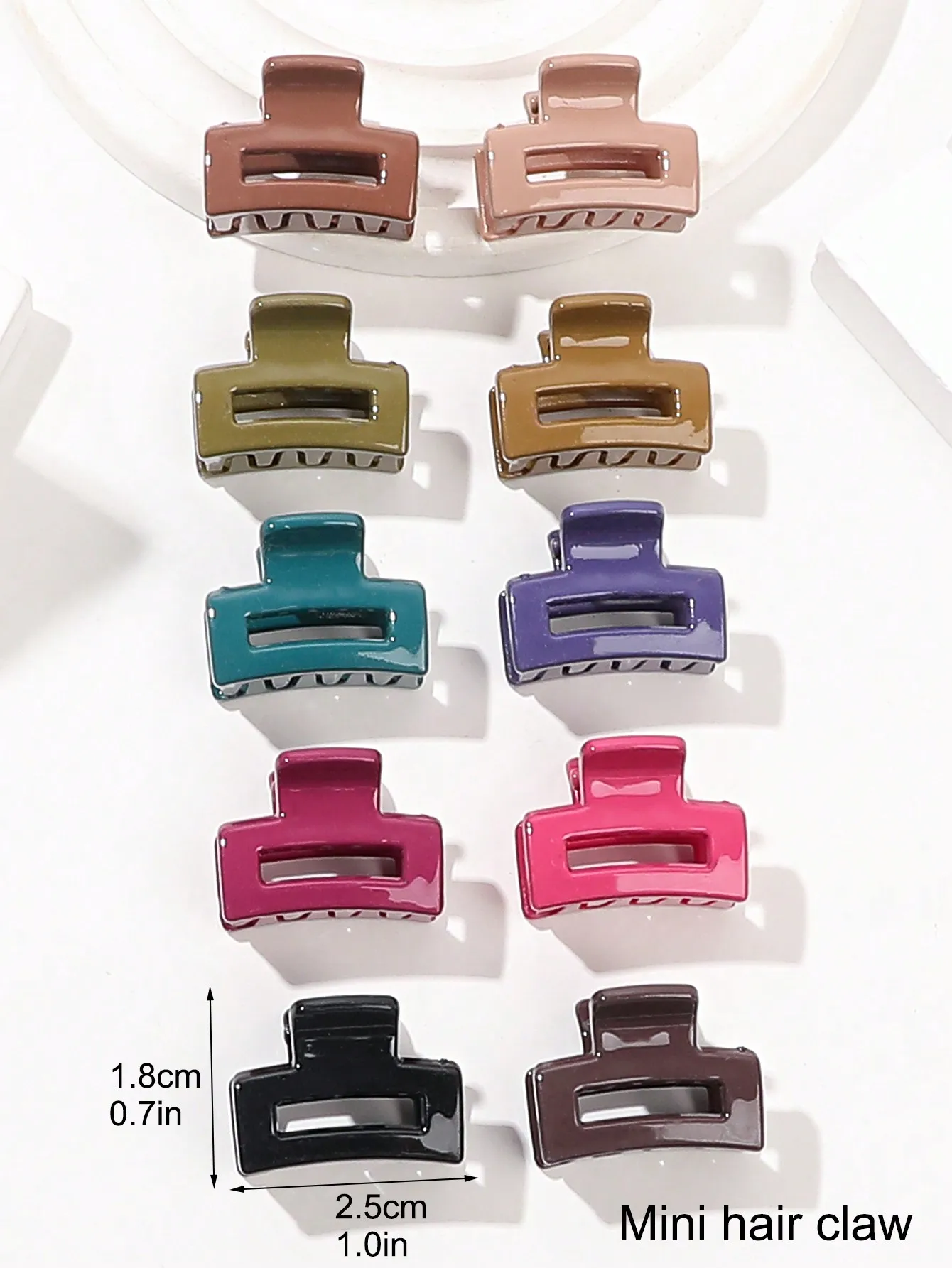 10Pcs Mini Different Color Hair Claw Clips for Women Girls,1\