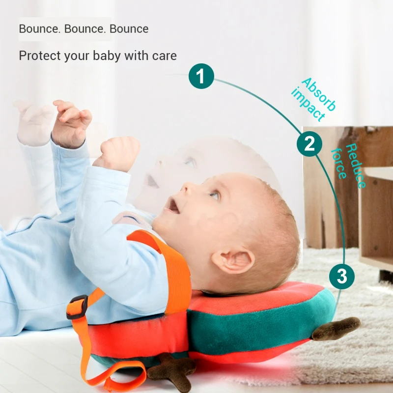 아기 안전 베개 유아 머리 보호대 안전 패드 만화 동물 낙상 방지 베개 보호 헤드기어 아기 크리스마스 선물