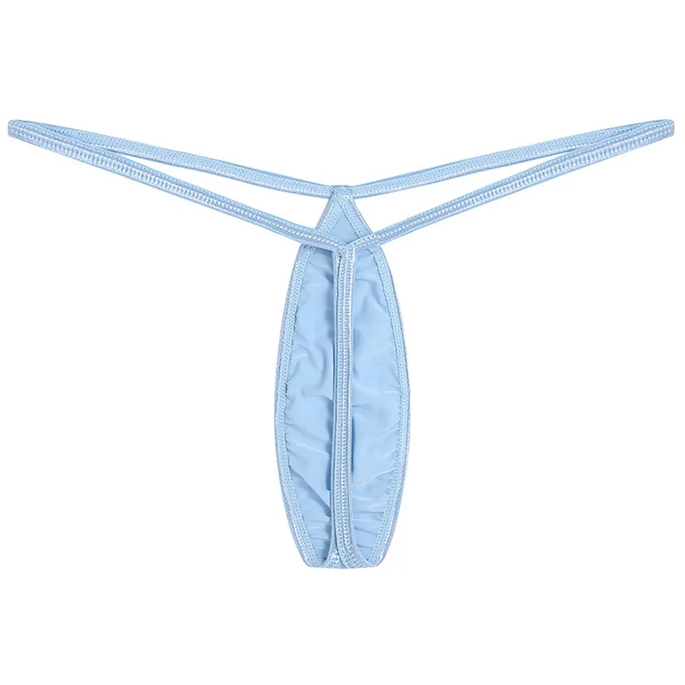 

1pc Mens Sexy Lingerie Briefs T-back G-Strings Thin Strap Low Waist Underwear Breathable Man Thongs T-panties