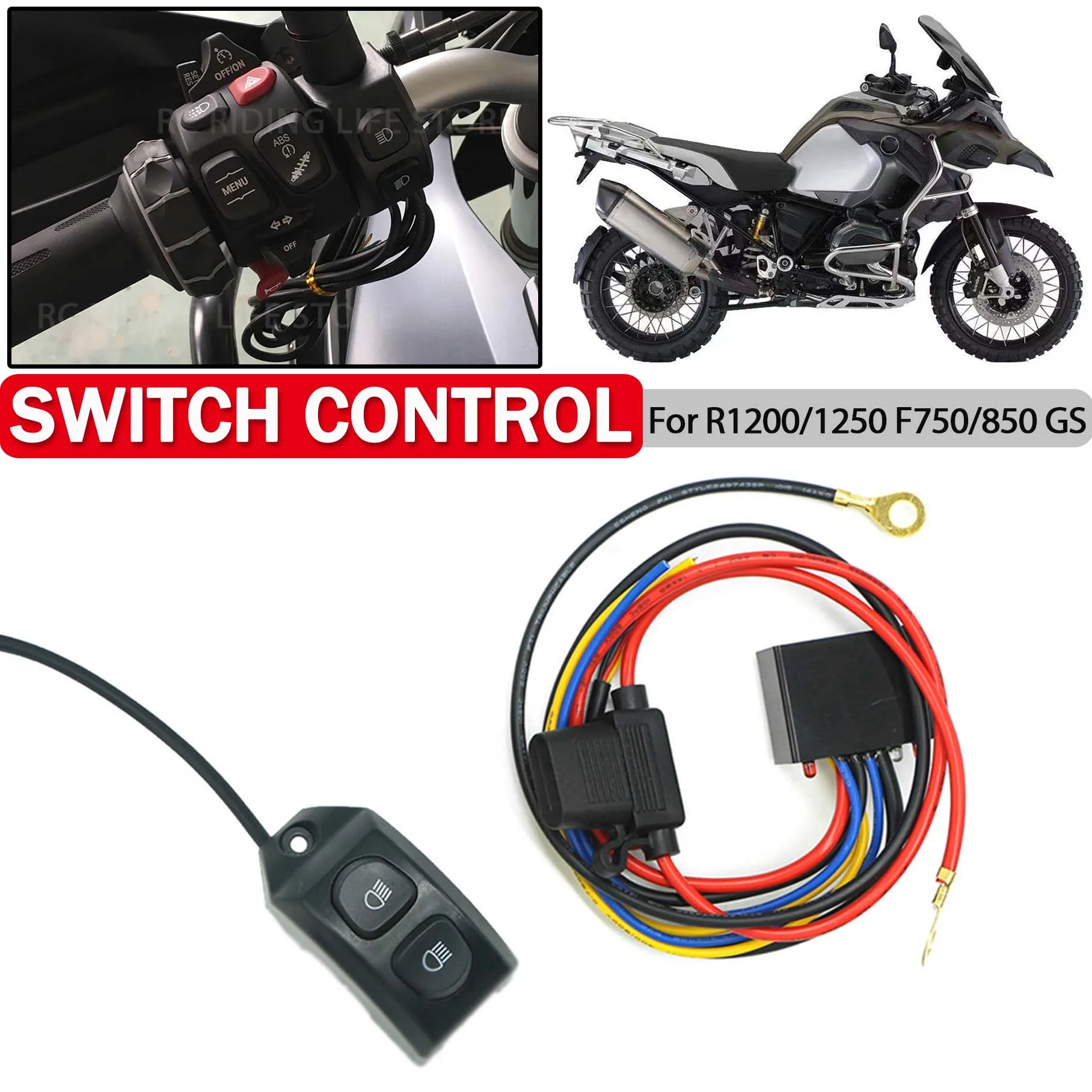 

For BMW R1200GS R1250GS LC ADV Adventure F750GS F850GS R1200 F750 F850 GS Motorcycle Handle Fog Light Switch Control Smart Relay