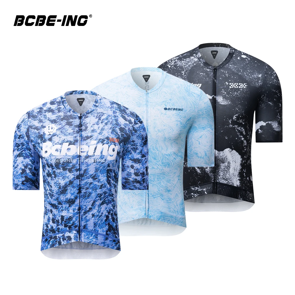 

BCBE-ING Men Women Cycling Jersey Shorts Sleeve LightWeight Race Fit Quick Dry Breathable Fabric Cycling Maillot Ciclismo Hombre