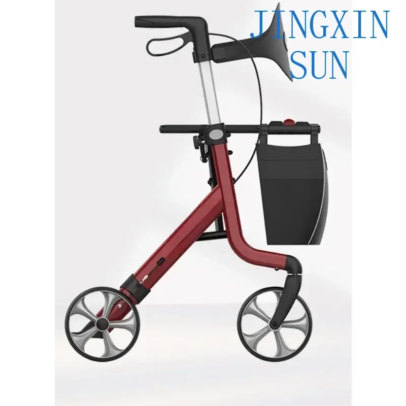Elderly walker, can be pushed or sat, free of installation of travel and shopping hand push transportation artifact