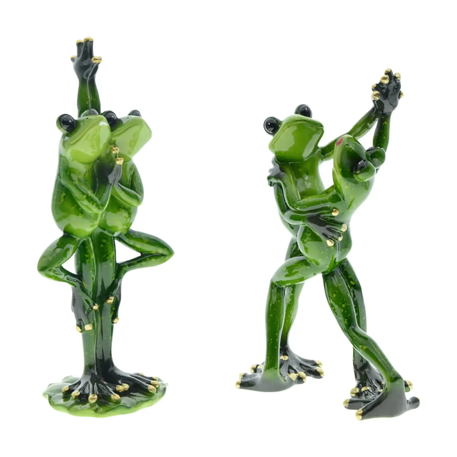 Frog Couple Statue Frog Sculpture Artwork for Hallway Entryway Decoration