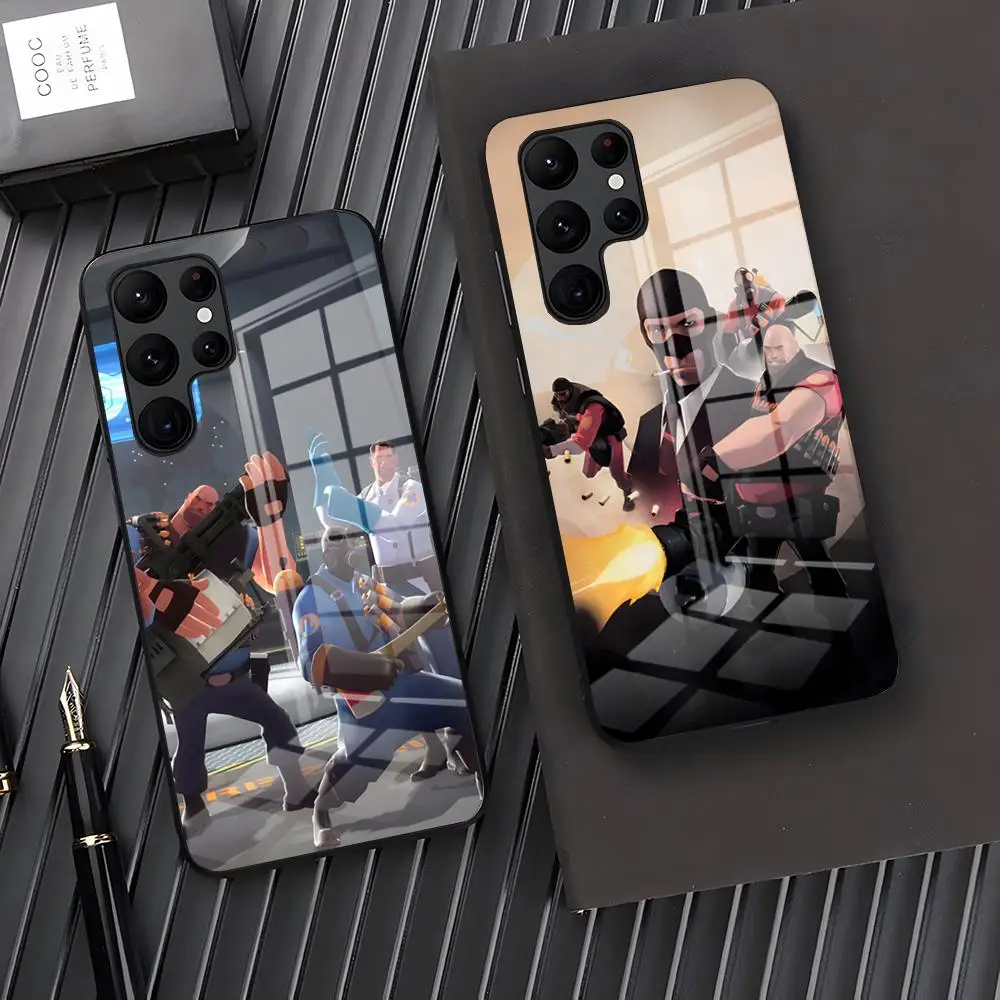 Team Fortress 2 Phone Case For Samsung S24 S23 S22 S21 A52 A71 A21 A54 Galaxy A34 A14 A32 M14 Glass Cover