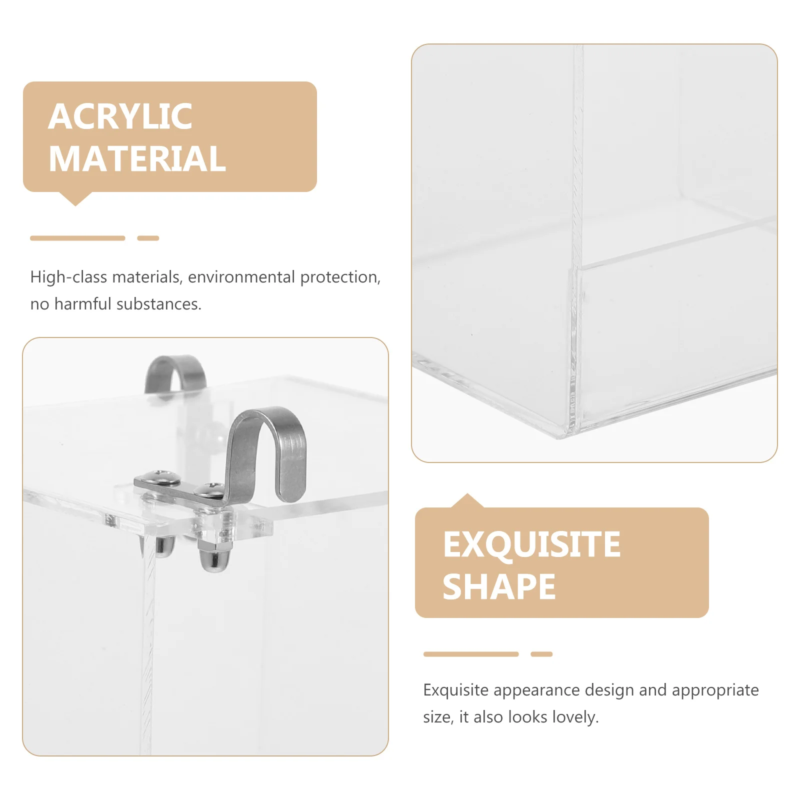 

Acrylic Bird Bathing Box for Small Parrots and Finches Remove for Regular Bathing to Preserve Health Sturdy Clear Shower Tub