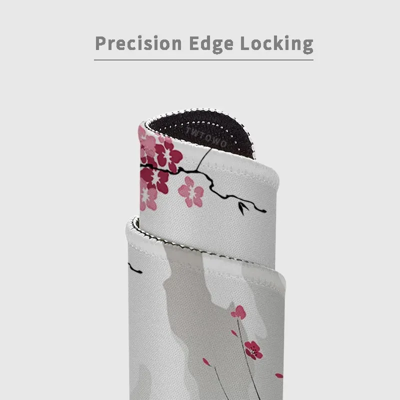 New Chinese Style Ink Plum Blossom Mouse Pad, Zen Mountain Pagoda Desk Mat