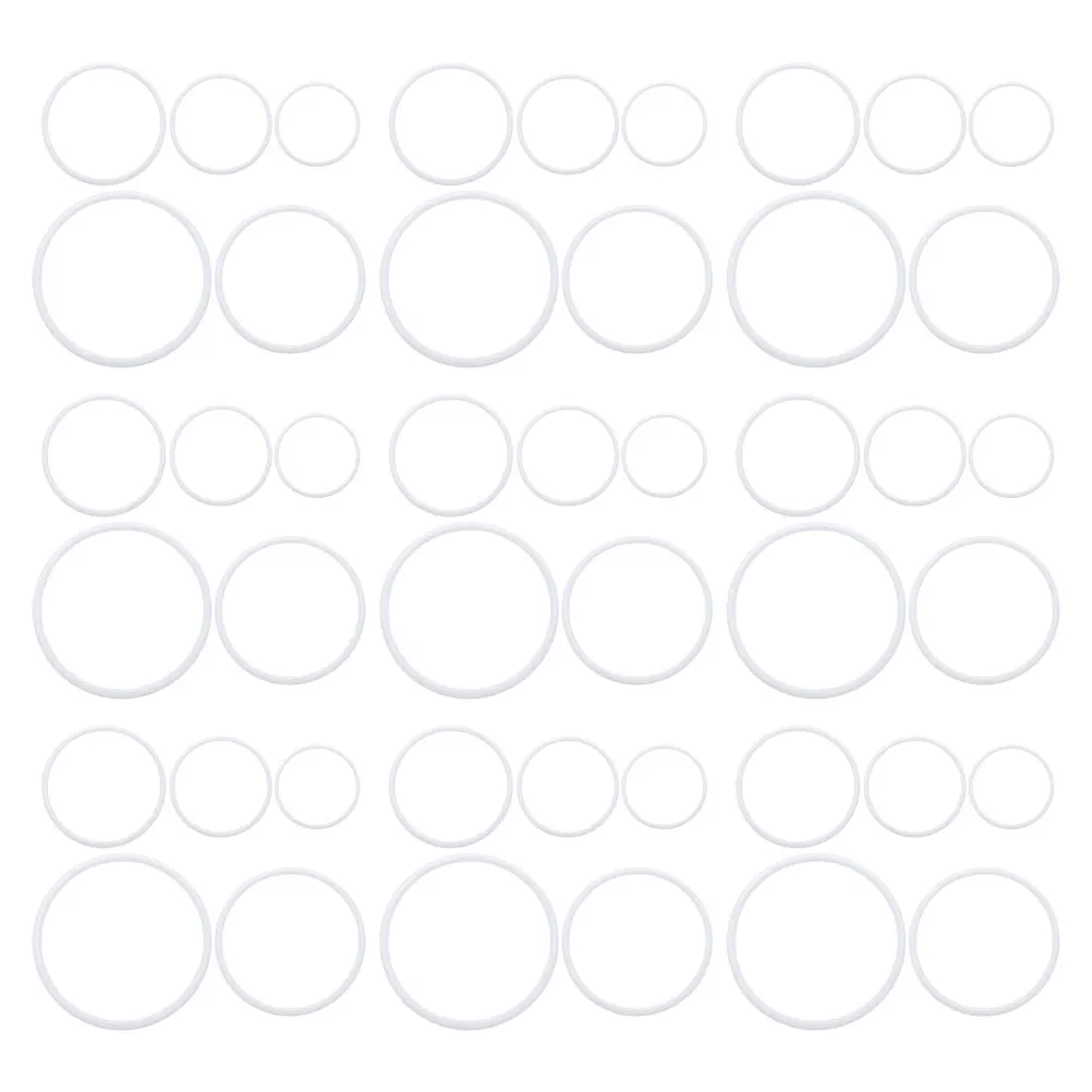 

60 PCS Dream Catcher Circle Catchers Rings Plastic Dreamcatcher Hoop Hoops for Crafting Round Crafts White
