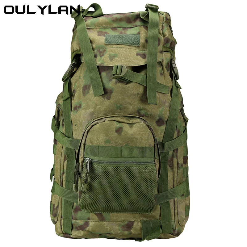 60L Large Capacity Camouflage Camping Mountaineering Rucksack Travel Cycling Tactical Attack Backpack Hiking Bags