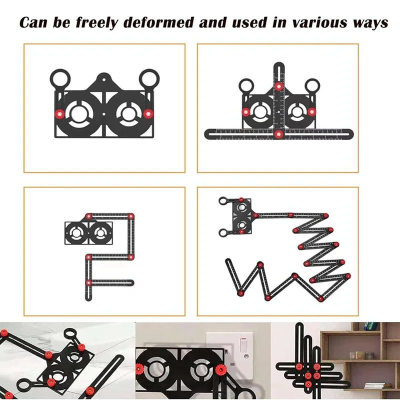 16 Fold Multi Angle Measuring Ruler 16 Sided Angle Finder Measurement With Opening Locator