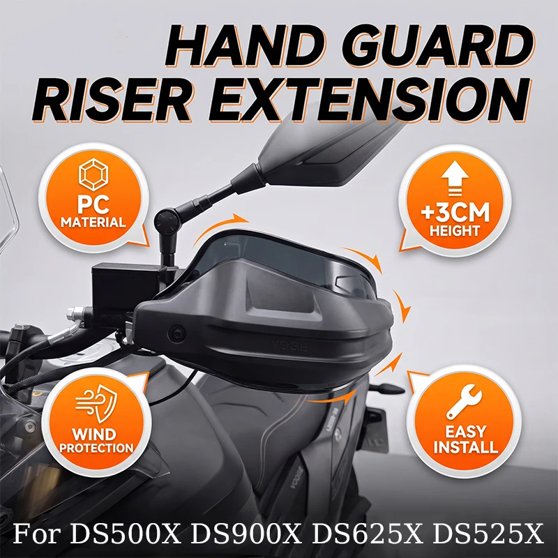 For VOGE DS900X DS500X DS625X DS525X 2026 Motorcycle Handguard Extension Shield Protector Extended Hand Guard