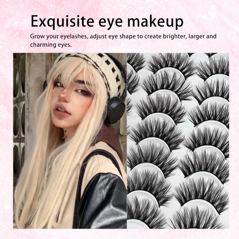 20 Pairs 3D Mink Eye Lashes Natural False Eyelashes Long Dramatic Eye Makeup Fake Lashes Fluffy Cilios 9-14mm Eyelashes Makeup