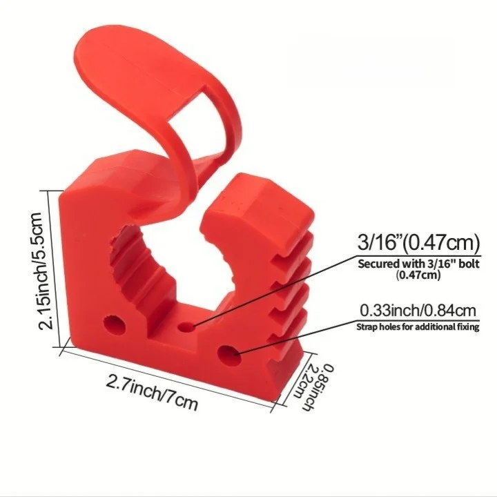 2Pcs Quick Grip Clips, Rubber Mount Holders For ATV UTV Truck, Shovel & Tool Storage Rack For Outdoor Use