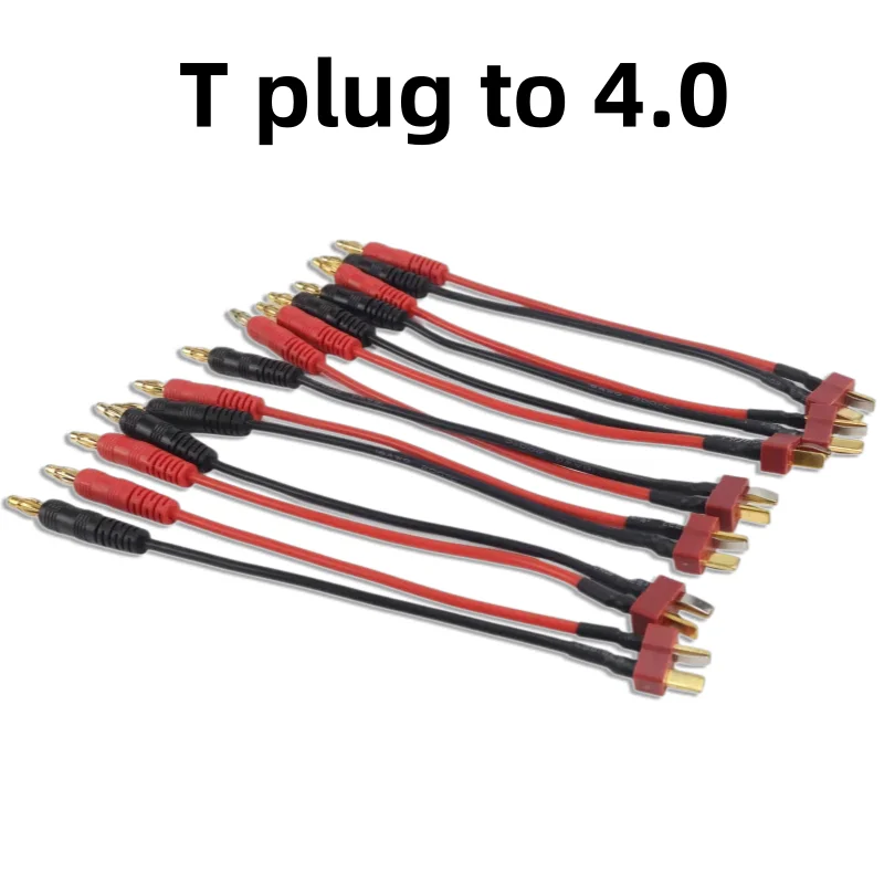 1/7 Stück T-Stecker Ladekabel zu 4,0mm Bananenstecker Ladekabel 16AWG Silikonkabel 15CM für RC Lipo Akku IMAX B6 B6AC