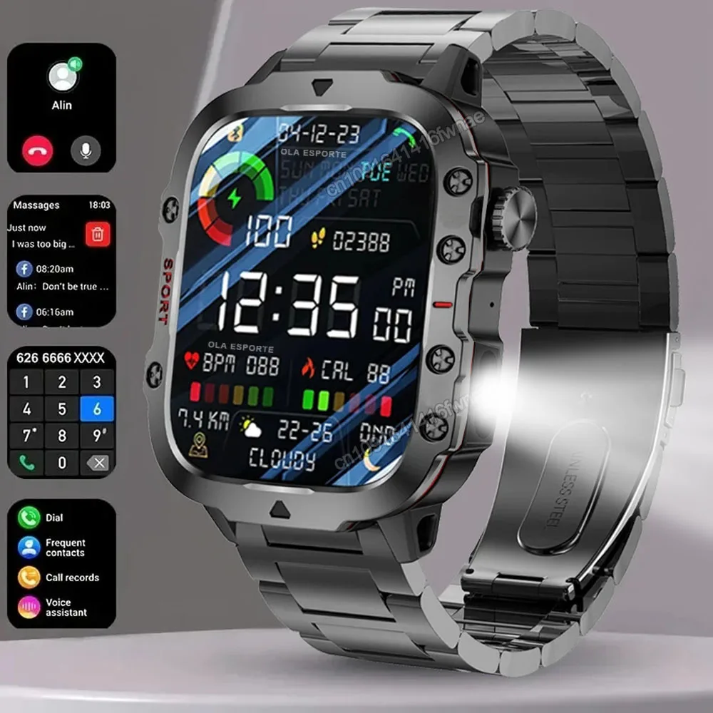 

2026 New SmartWatch Men For Women Militray Outdoor GPS Tracker Sport Watches Heart Rate Sleep Waterproof Smart Watch IOS Android