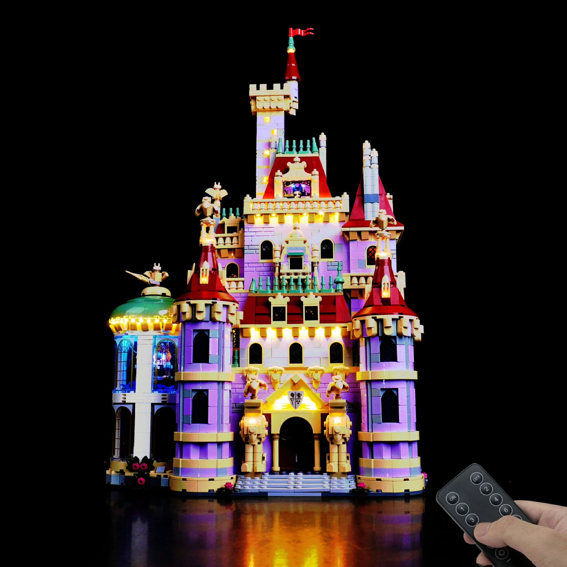 

Enchanted Rose Castle Lighting Kit Remote LED for 43263 Fairytale Building Model Display (Lights Only)