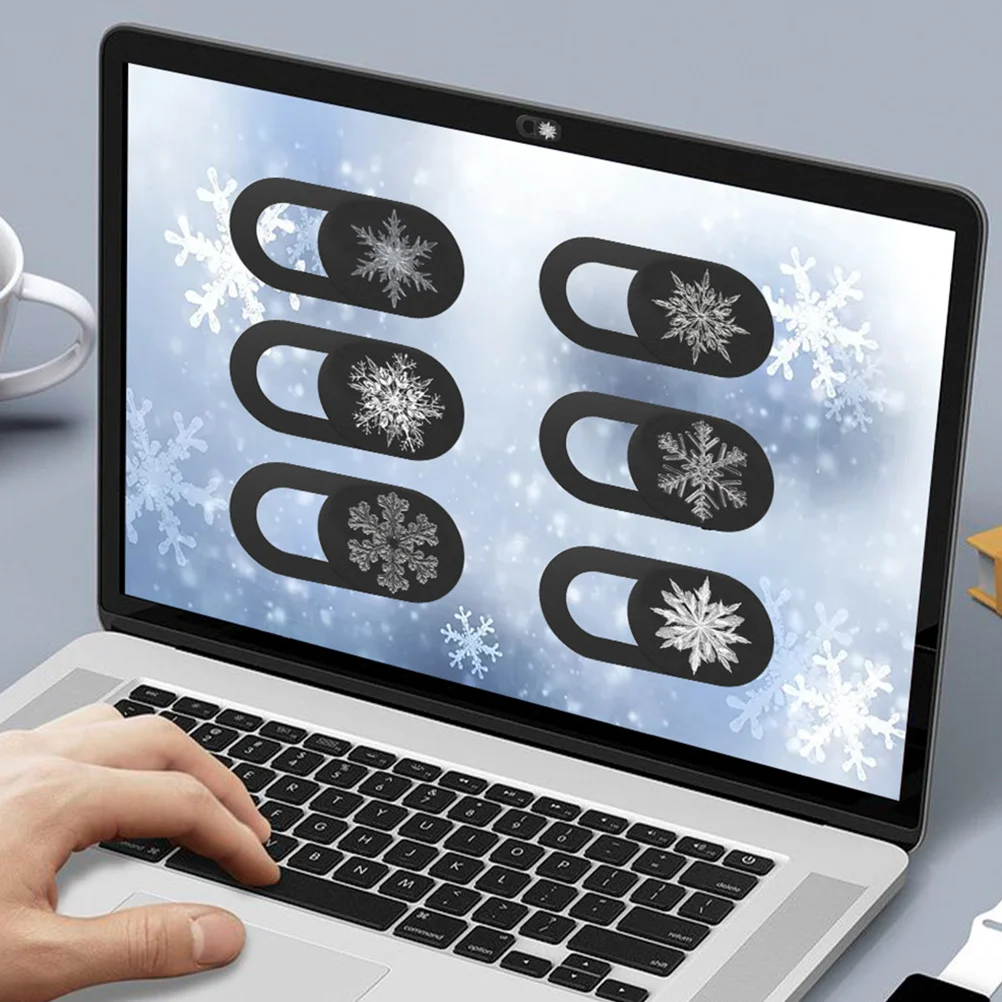 

6Pcs Laptop Camera Cover Slide Black ABS Ultra-Thin Size Webcam Privacy Cover for Phone Computer Protection Webcam Slider