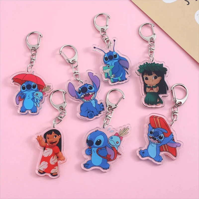 

Miniso Lilo&Stitch Keychains Anime Stitch Key Chain For Cute Bag Pendant Key Ring Acrylic For Friends Festival Party Gifts