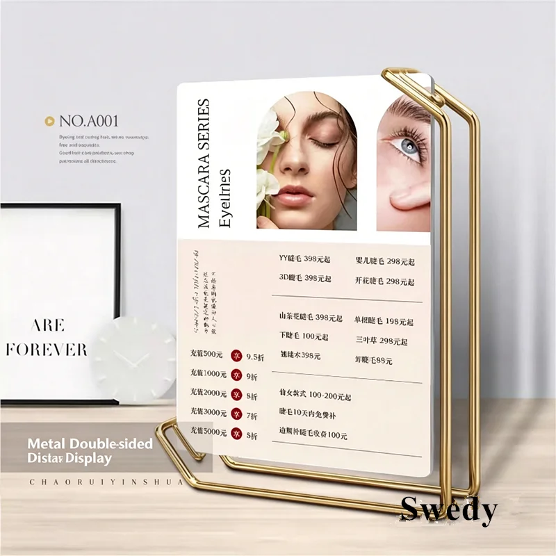 3 Pieces 6 Inch 105x150mm Metal Pet Photo Picture Poster Frame Home Wedding Gift Acrylic Sign Holder Price Label Display Stand