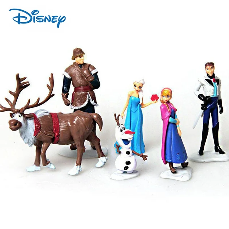 ديزني فروزن 2 سنو الملكة كعكة الديكور الدمى إلسا آنا بك عمل الشكل الأميرة كعكة عيد ندفة الثلج المكونات في الاطفال هدية #6