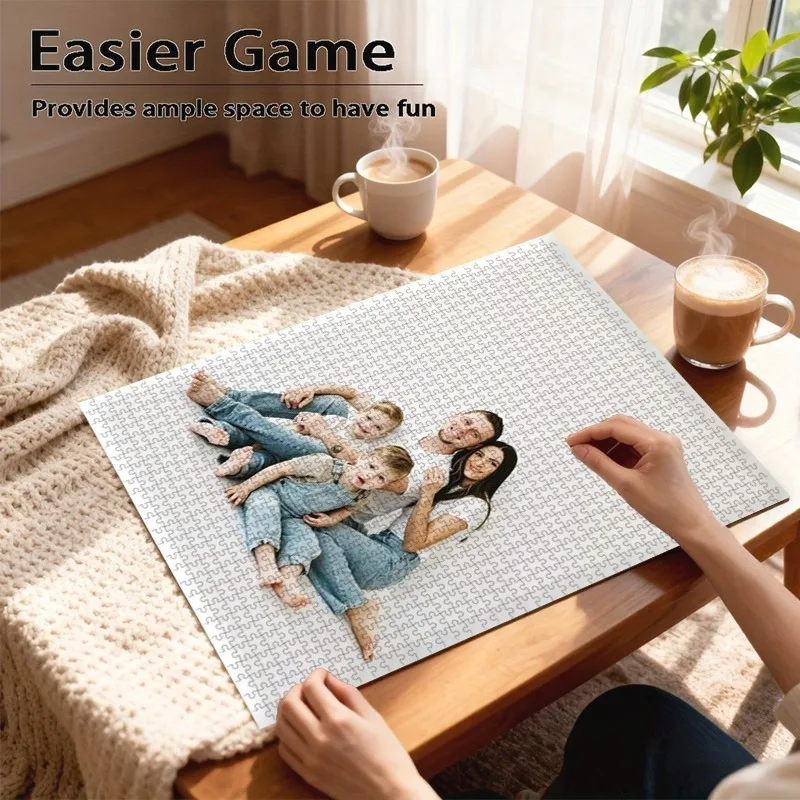 35/300/500/1000pcs Personalized Custom Photo Puzzle Couple Photos Multiple Sizes Available