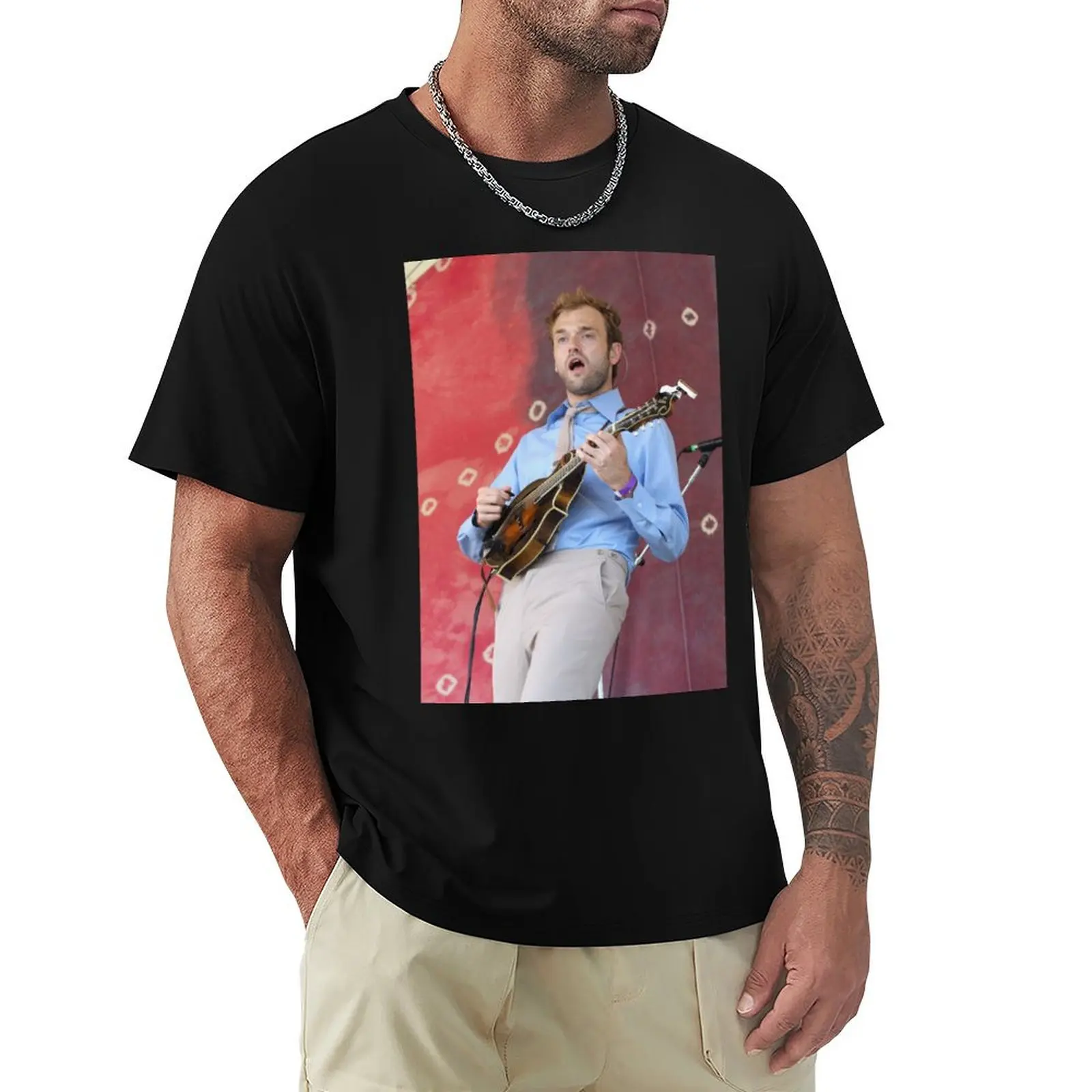 Chris Thile Punch Brothers Photograph T-Shirt shirts graphic tee anime clothes anime stuff men workout shirt