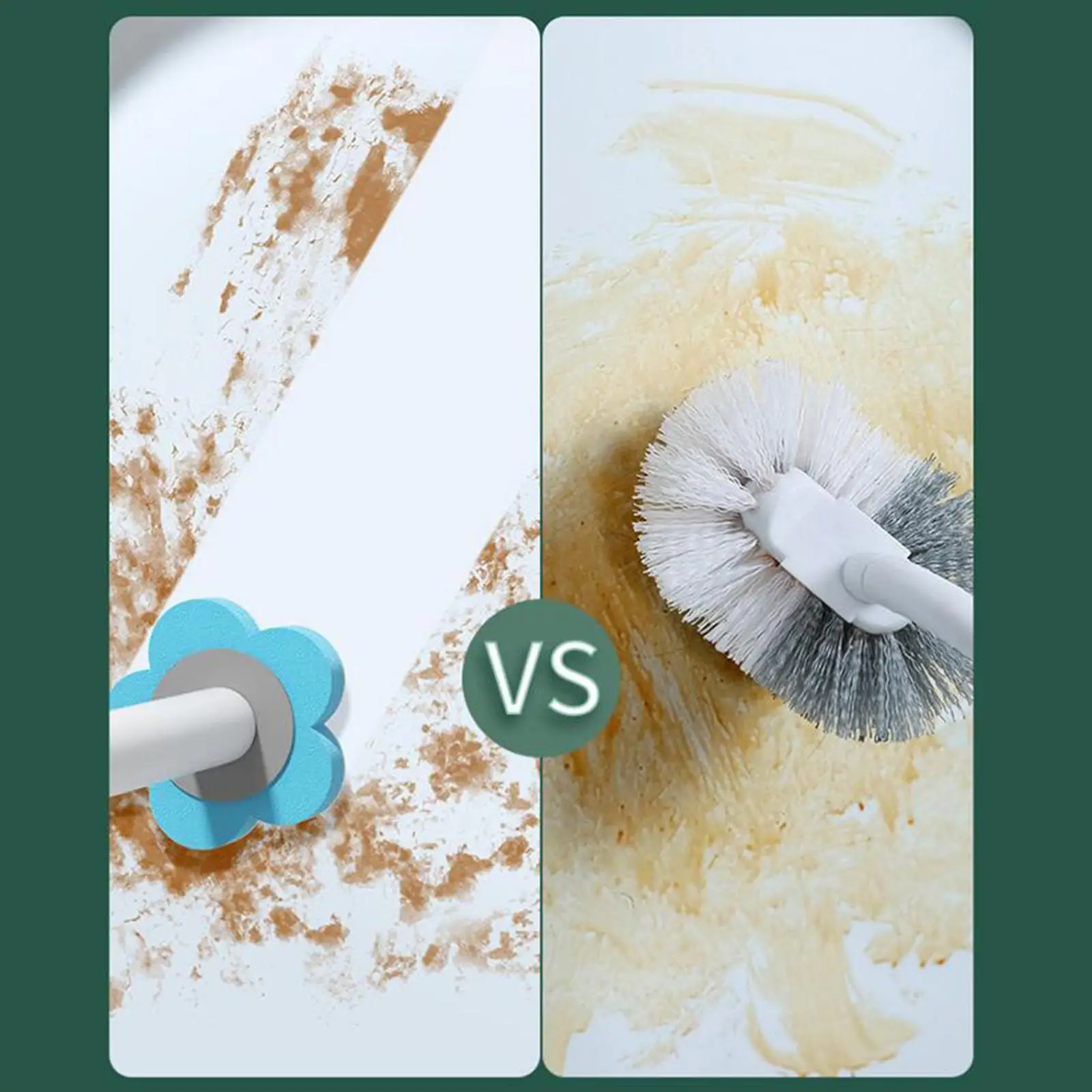 

Toilet Cleaning Brush Disposable Head Sponge Scrubber Holder Set Modern Bathroom Accessory for Home Toilets