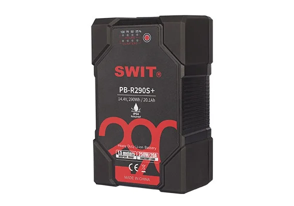 SWIT PB-R290S+ 290Wh Heavy Duty IP54 Waterproof V Mount Battery Pack 6A fast charging For Camera Camcorder Monitor Video Light