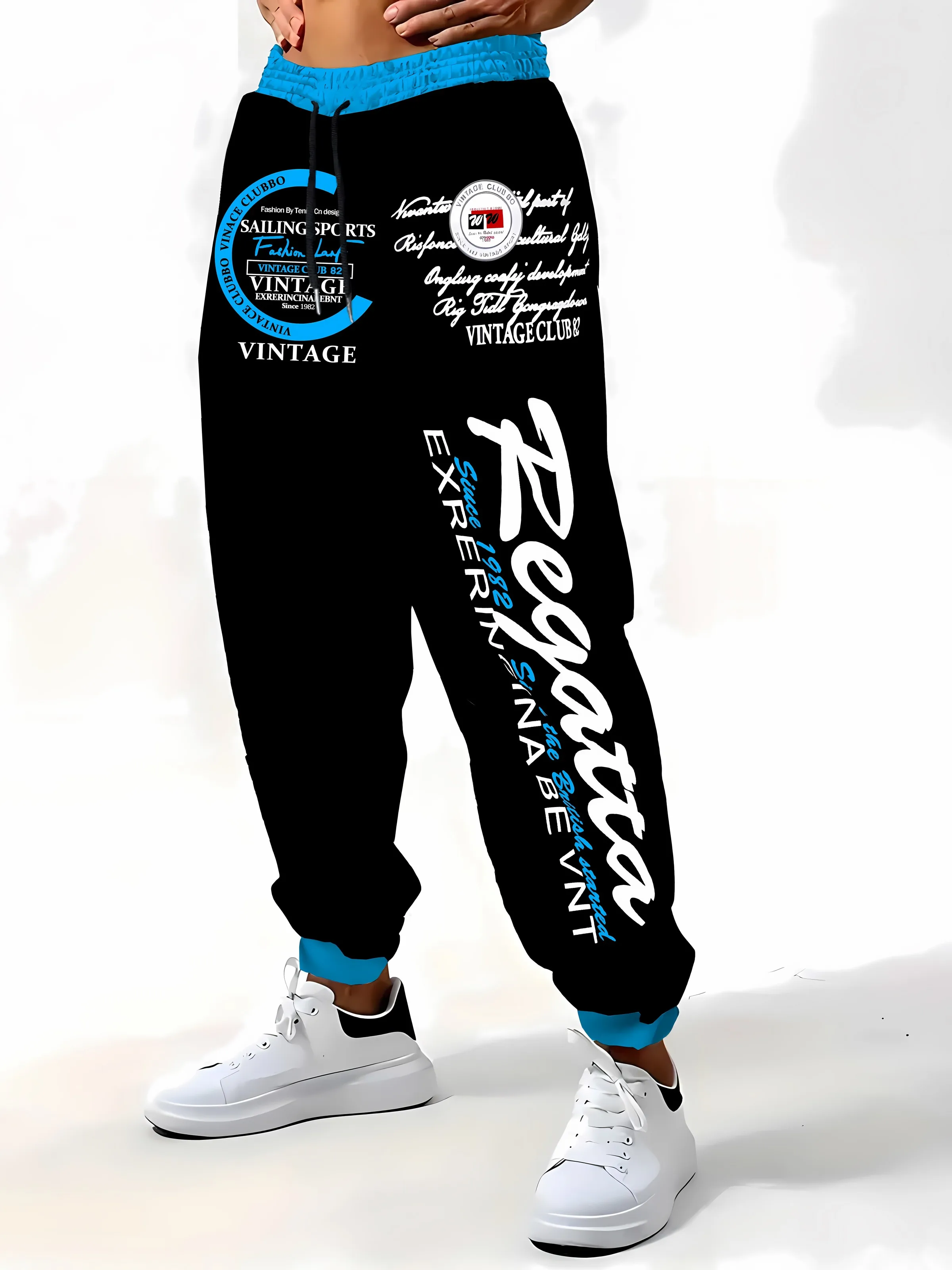 New men's casual fashion 3D printed outdoor street style trousers for the autumn of 2025