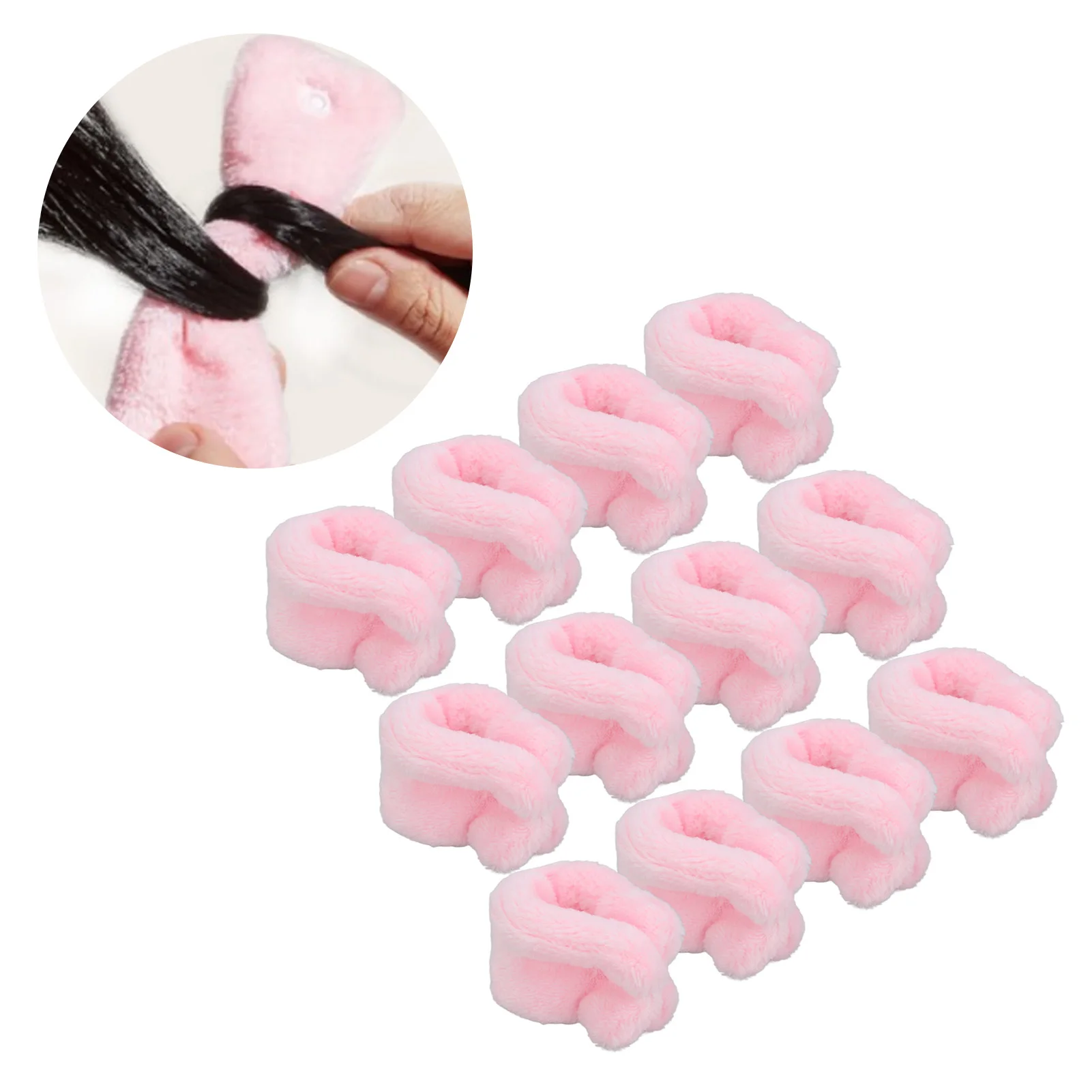 12Pcs Heatless Coral Fleece Hair Rollers Hair Curlers DIY Hair Styling Tools DIY Coral Fleece Hair Rollers