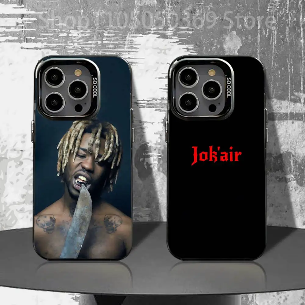 

J-JOK air Rapper Phone Case For iPhone 16,15,14,13,12,11,Pro,XS,Max,Plus,Mini,SE4,E Black Matte Shockproof Cover