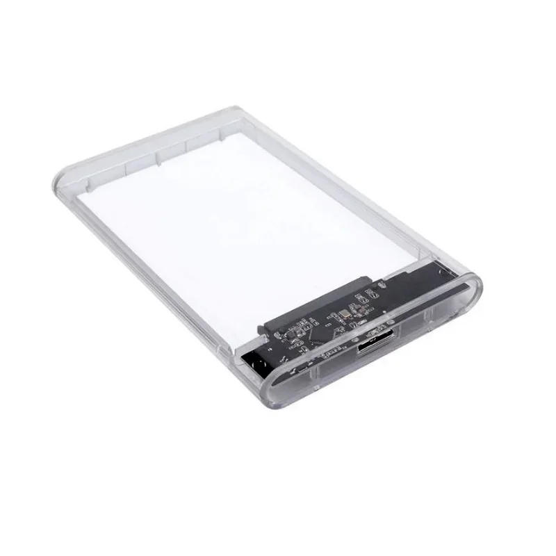 Carcasa transparente para disco duro HDD SSD de 2,5 pulgadas, adaptador Sata a USB 3,0, 5 Gbps, compatible con protocolo UASP de 2TB